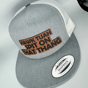Hawk Tuah Spit on that thang Leather patch hat trucker hats for casual hat new viral