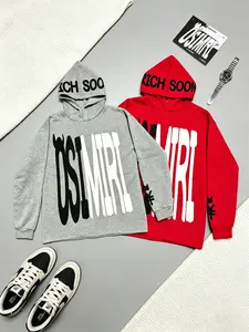 2PCS。OSIMIRI Winter Outfit Hip-Hop Style HoodedSweatshirtLoose Fit Hoodies for Men Leisure Essential AlphaBetfoamY2K Streetwear Christmas Gifts Casual PulloverSportswearTops Clothes Menswear Sporty Stylish Fashion