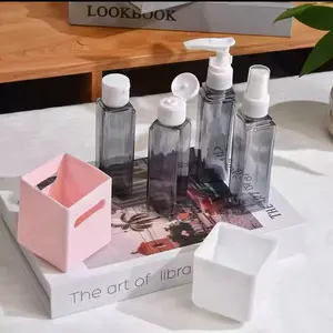 Reusable Liquid Travel Size Bottles for Toiletries Liquids Lotion Shampoo Foam Soap Face Body Wash, Leakproof Traveling Size Liquid Containers, Plastic Empty Cosmetic Pump Skincare Organiser