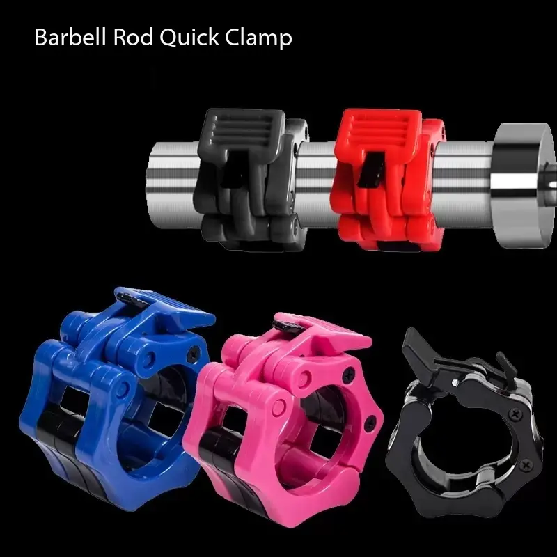 2pcs Heavy-Duty Quick-Release Polymer Barbell Collars, Quick-Lock Snap-Latch for 50mm Olympic Barbell Rods, Weightlifting Fitness Home Gym Hand Tools for Lifters