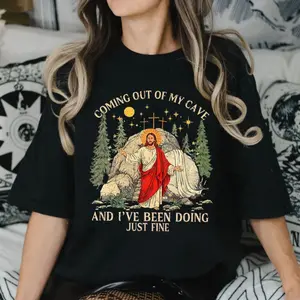 Jesus Coming Out Of My Cave Shirt, Funny Easter Sunday Sweatshirt, Mr Brightside Jesus Hoodie, Unisex Sweater Pullover Tee