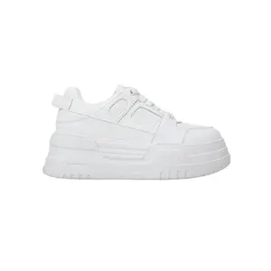 BDHJYDB Women's White Sneakers with 2.36inch Platform - Low-Top Lace-Up Luxury Sneakers, & Slip-Resistant Rubber Sole, All-Season Casual & Formal Shoes for Casual Attire, Office, Semi-Formal Events - Preppy Style with Cushioned Insole & PU/Rubber, Elegant