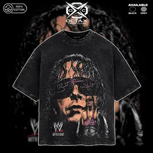 [Octa-X] Bret Hart The Hitman Vintage Graphic T-Shirt - Best There Is Was Ever Will Be WWE Fan Tee - Retro Washed Oversized Streetwear - Pink & Black Aesthetic Design - Classic Pro Wrestling Legend Tribute Apparel for Men & Women