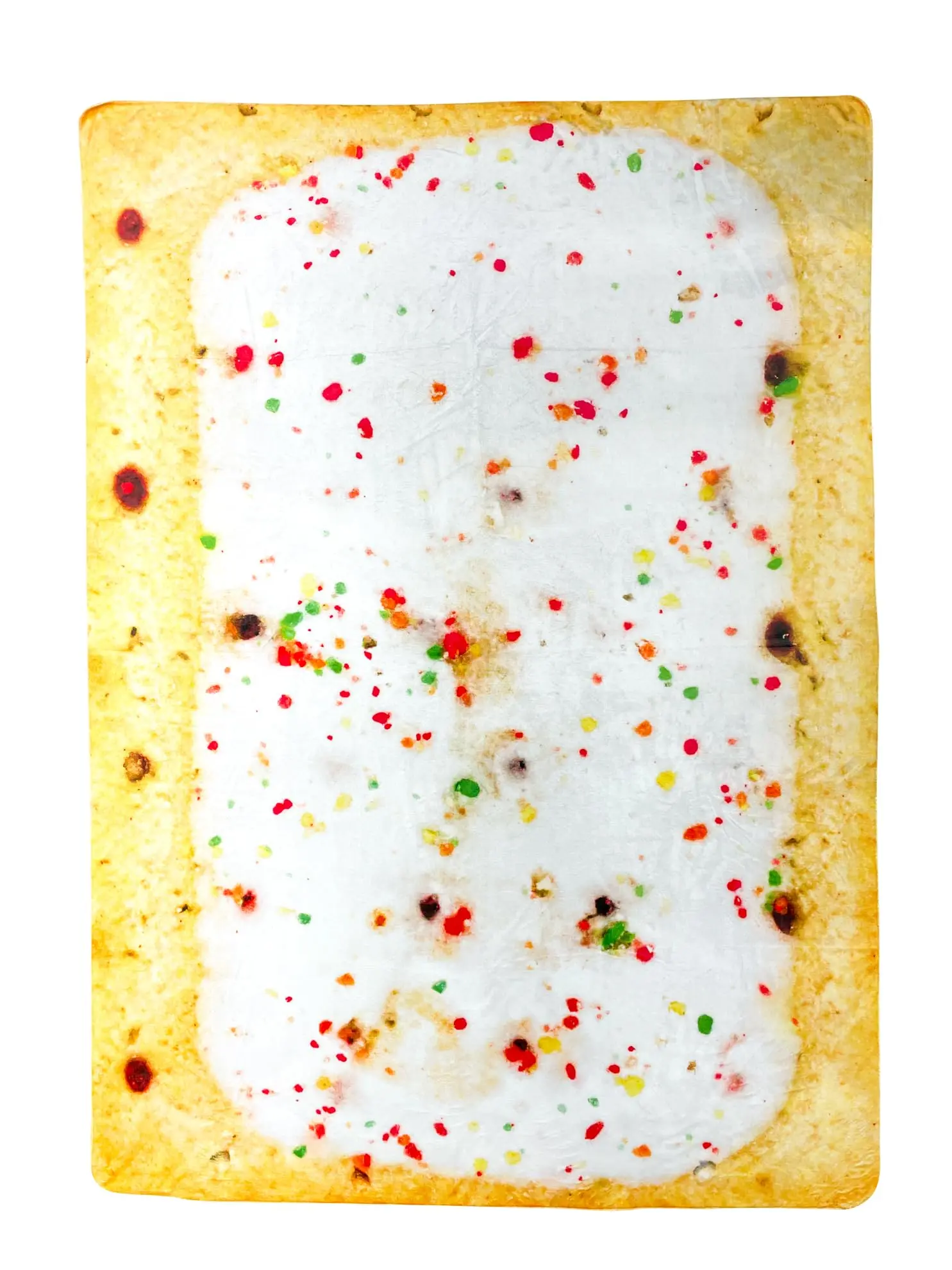 Strawberry Toaster Pastry Blanket, 100% Polyester Food Theme Full Print Throw, Wrinkle-Resistant, Multi-Size (76cm×101cm/30x40in, 81cm×122cm/32x48in, 127cm×152cm/50x60in), Indoor Use Home Decor Textile, Gift for Grandparents