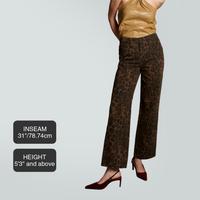 Lara-Coffee Leopard Print