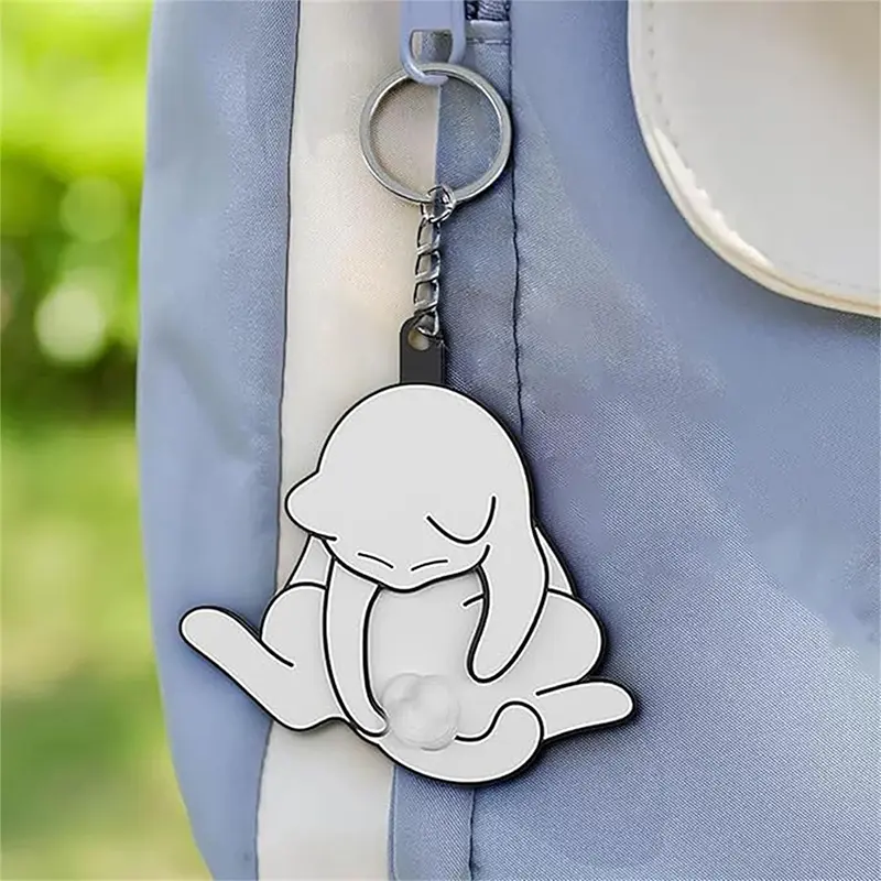Cute Cat Prank Lightweight Keychain Series Figures Pendant, Cute Keychain Accessory, Keychain Decor, Retractable & Rotating Design, Perfect for Backpacks & Travel Bags, Ideal Gift for Friends & Loved Ones