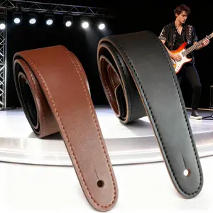 Double Sided Guitar Strap Instrument Strap Adjustable Guitar Strap Durable Leather Material Suitable for Musicians Music Learners Concerts Gifts Guitar Belt Sling