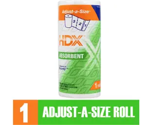 Premium Adjust-A-Size White Kitchen Paper Towel Roll (1 Roll)