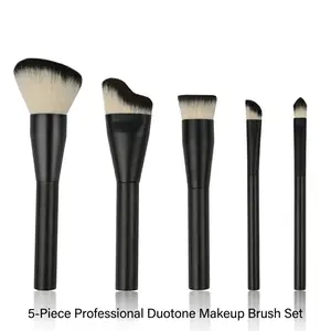 Makeup Brushes Set 5 Piece, Ultra Soft Hair, Face and Eye Brush Set, Foundation, Concealer, Blush, Contour, Blending Tools