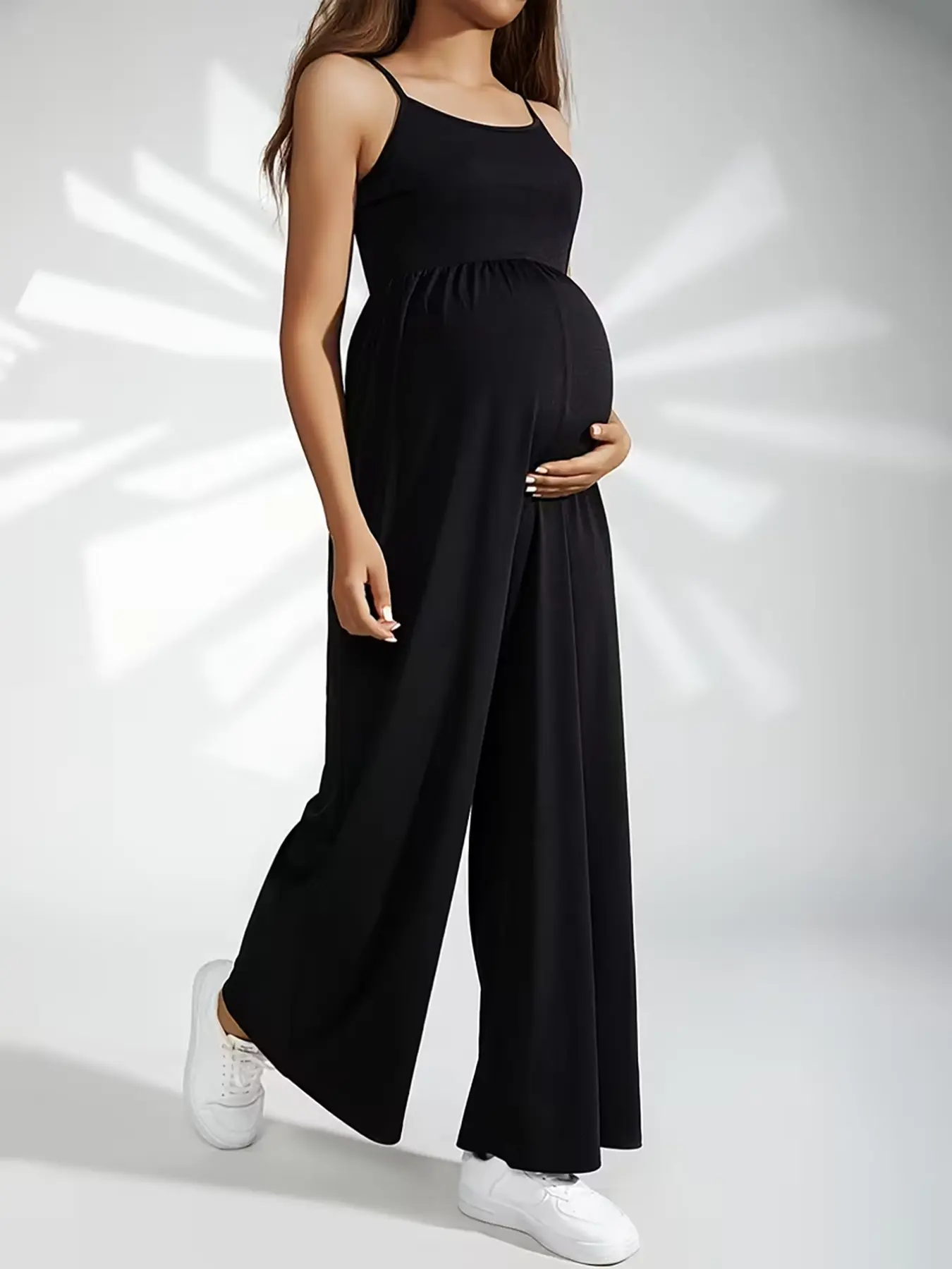 Black Maternity Overalls, Summer Casual Stretchy Versatile Athletic Maternity Jumpsuit, Maternity Wear, Pregnancy Clothes, Maternity Apparel