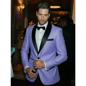 Paisley Floral Solid Color Tuxedo Jacket Slim Fit One Button Blazer Jacket Shawl Lapel Dinner Party Prom Tuxedo