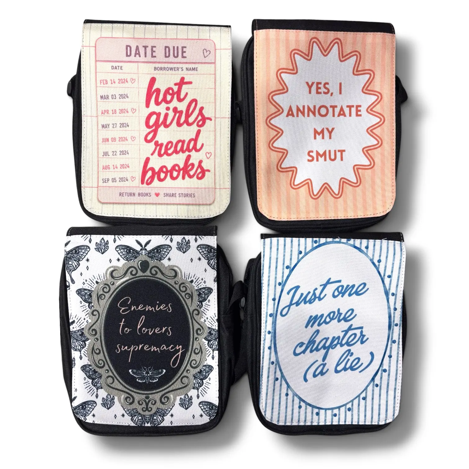 Kindle & Book Crossbody Bag Exclusive Wendy Owens Artwork Black Crossbody Crossbody Shoulder Purses