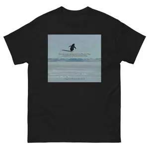 Funny depressed penguin meme to the mountain Shirt tee graphic Crew Neck T-Shirt