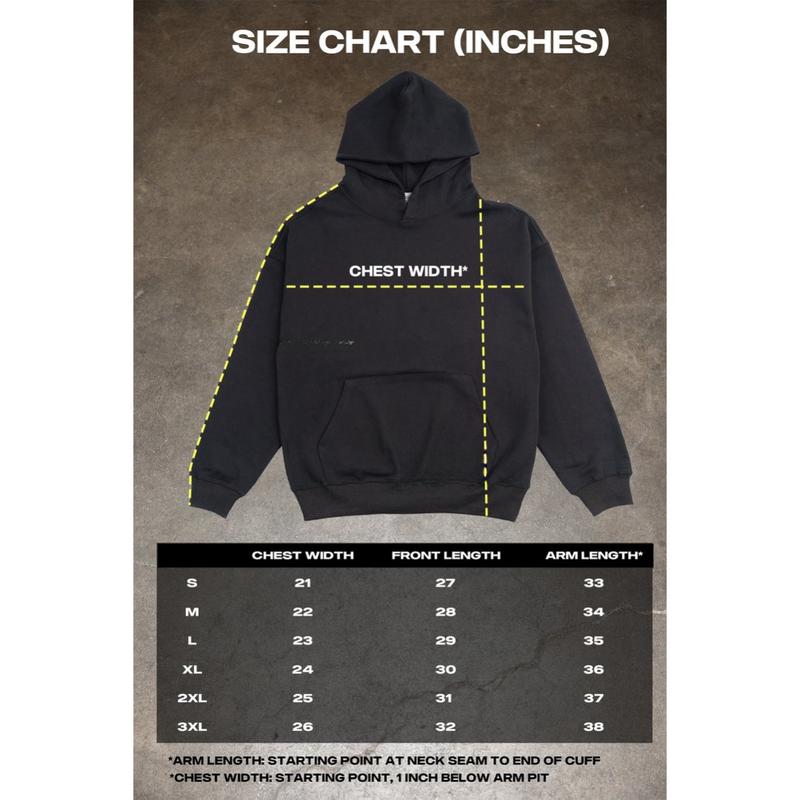 French Terry Hoodie - Jet Black, Oversized Drop Shoulder Fit, 100% Cotton, Big Front Pocket, Lint-Free Inside, Unisex Style, 410 GSM, Medium Size, Soft & Comfortable