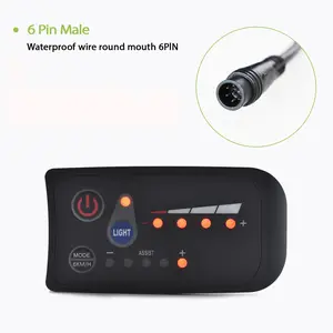 S810 6pin Electric Bicycle Computer, Speedometer Odometer for Scooter, Wired Waterproof Controller Connection, Uart 2 Protocol Only