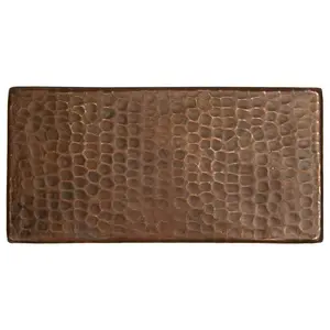 3" x 6" Hammered Copper Tile