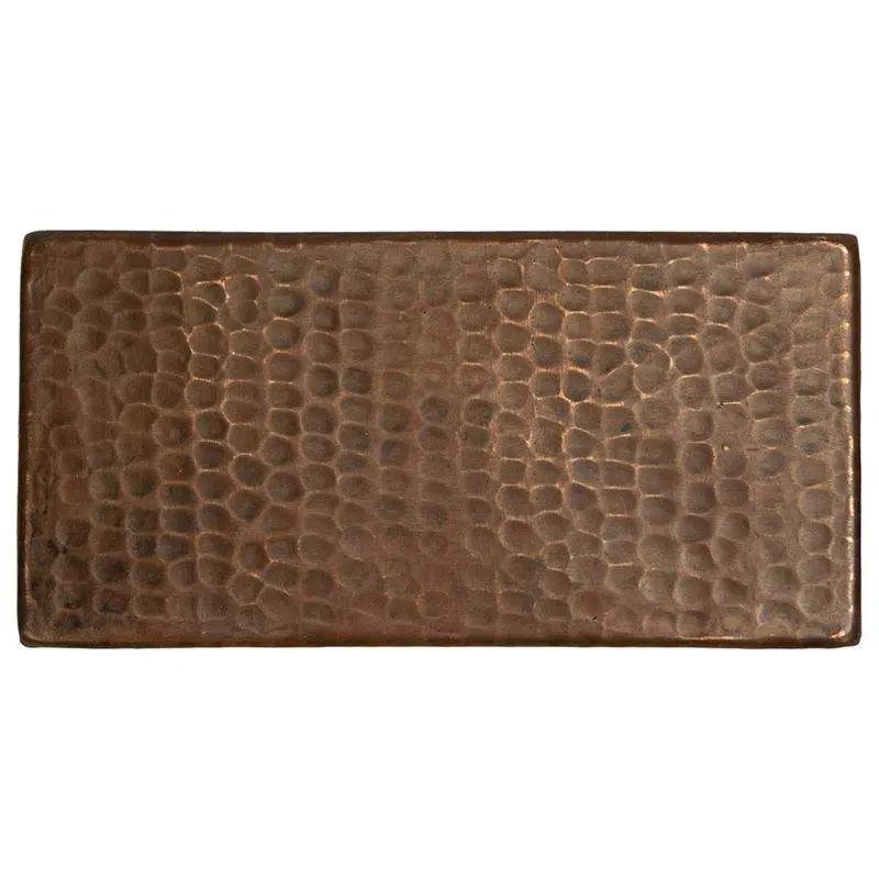 3" x 6" Hammered Copper Tile