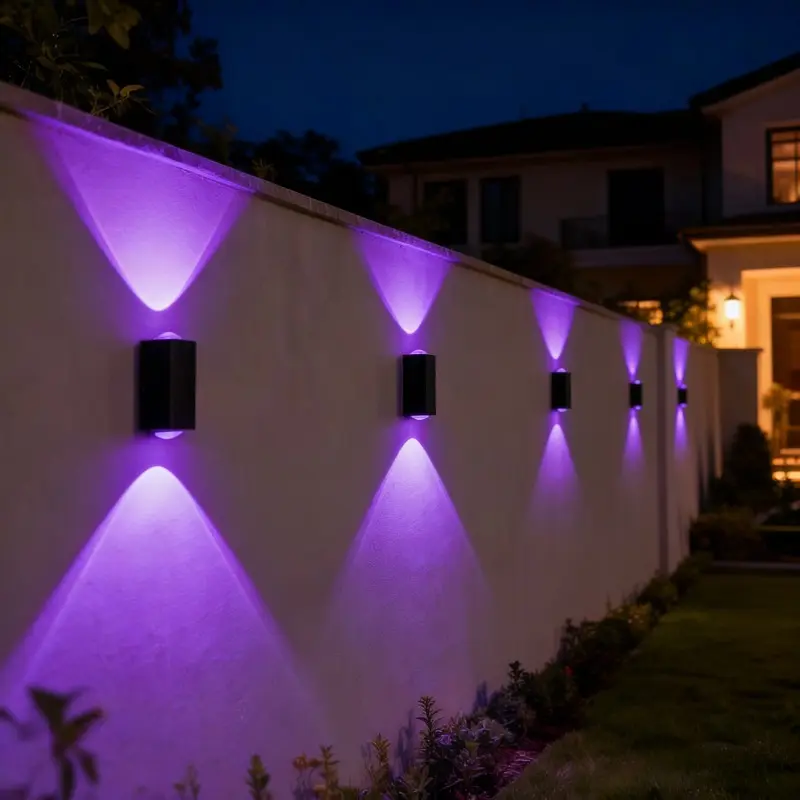 4-Pack Wall Mounted Up and Down Glow 20W LED Lights, Waterproof Outdoor Exterior Lamps for Villa Entrance, Garden (Up to ≤2000Lm)