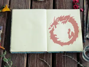 Dragon Circle Stencil - Art and Wall Stencil