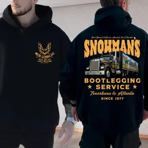 Snowman’S Bootlegging Service Hoodie, Smokey And The Bandit Truck Sweatshirt, Retro Trucker Shirt, Unisex Sweater Pullover Tee