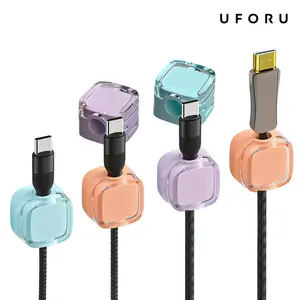 UFORU Magnetic Cable Clips 6 Pack, Self-Adhesive Cord Organizer for Charging Cables, Desk Wall Nightstand Office Gift#summer wins