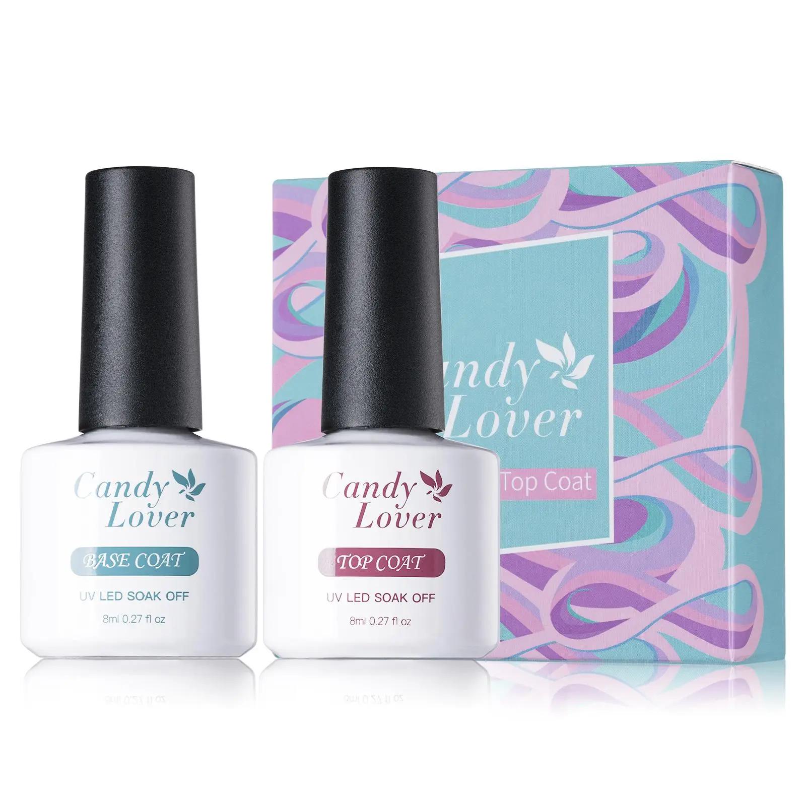 8ml Base and Top Coat Set 2 Pcs