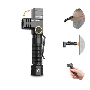TikTokShopNewYearDeals Nicron EDC Flashlight,Rechargeable, 90 Degree,Flashlight,with Magnet 400 High Lumens NICRON L74,Mini,Flashlight,Compatiable with AAA Battery Pocket Penlight for Night Working, Camping, Outdoor, Emergency
