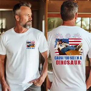 Retro Patriotic Humor Shirt for Men, Funny USA Flag Graphic Tee, Classic American Independence Day Celebration T-Shirt