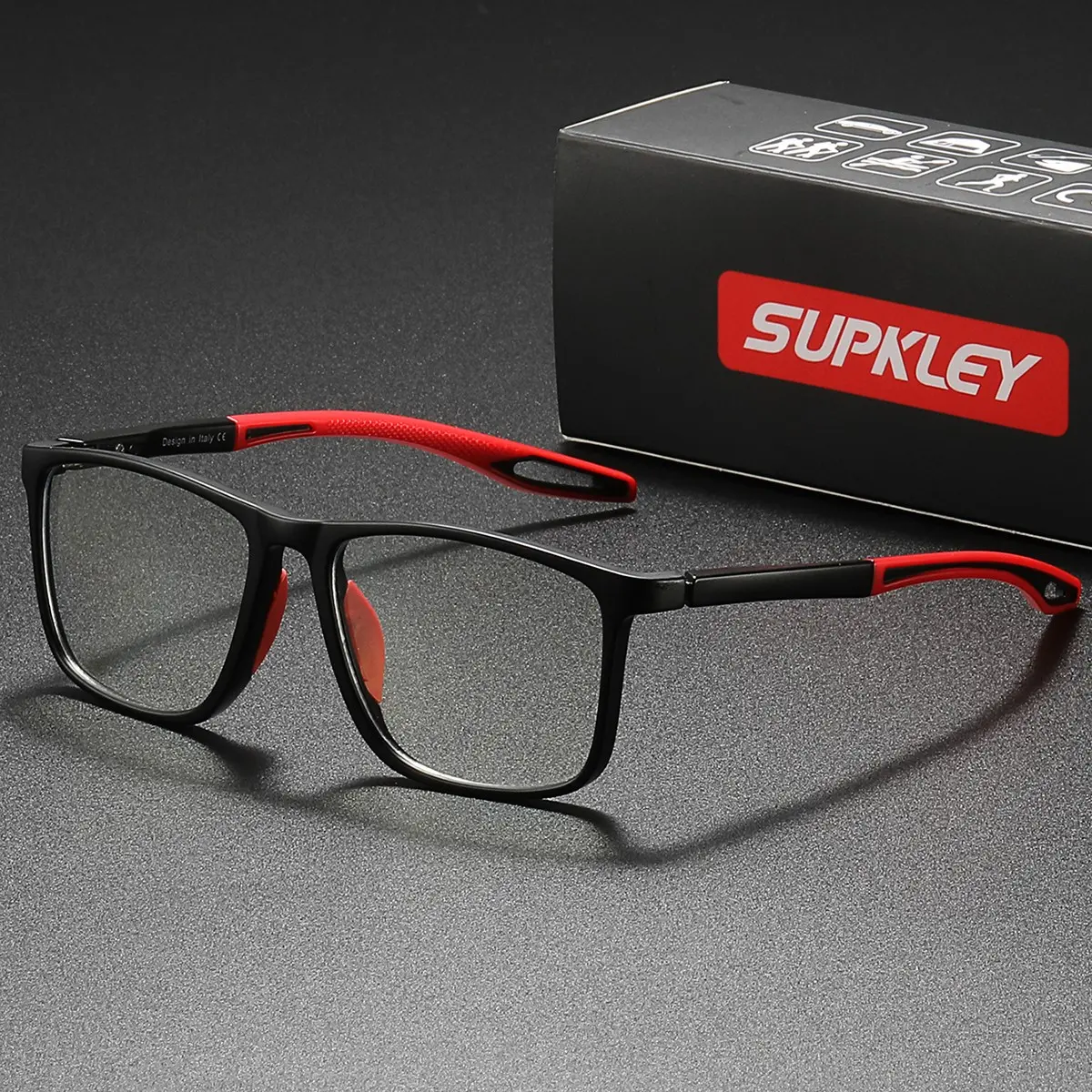 SUPKLEY  Lightweight and High-end Reading Glasses with PC Lens Material and Square Frame Are Essential for Reading and Writing. They Are A Great Gift for Thanksgiving