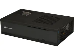 SILVERSTONE Milo series ML05B Black Acrylic Front Panel, 0.8mm SECC body Mini-ITX Media Center / HTPC Case