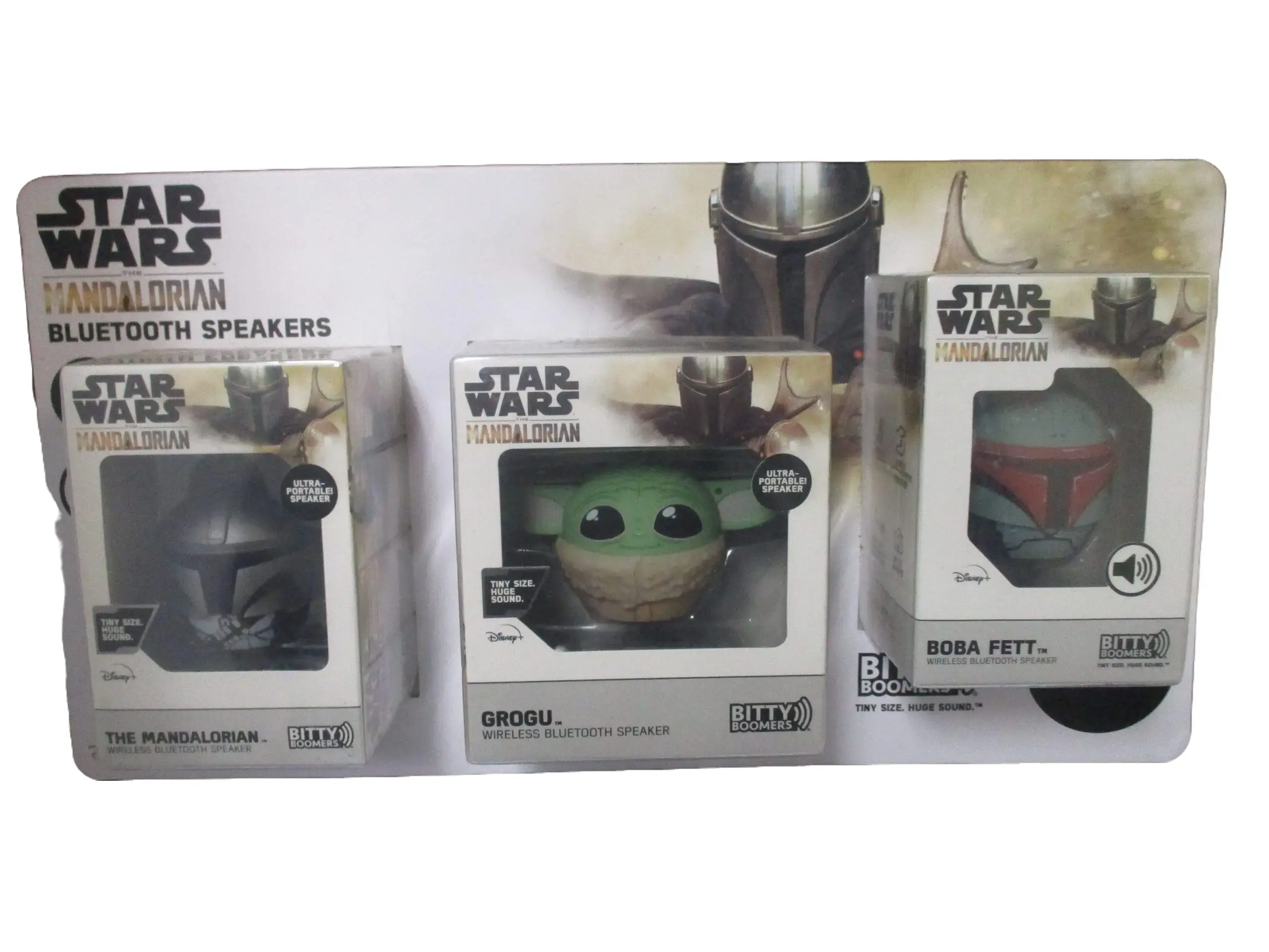 3 Pack STAR WARS Mandalorian Grogu Boba Fett - Bitty Boomers Bluetooth Speakers