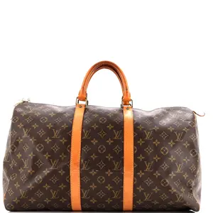 Pre-owned Louis Vuitton Canvas Coated Top Handle Bags Keepall Bag Monogram Canvas 45 by Rebag