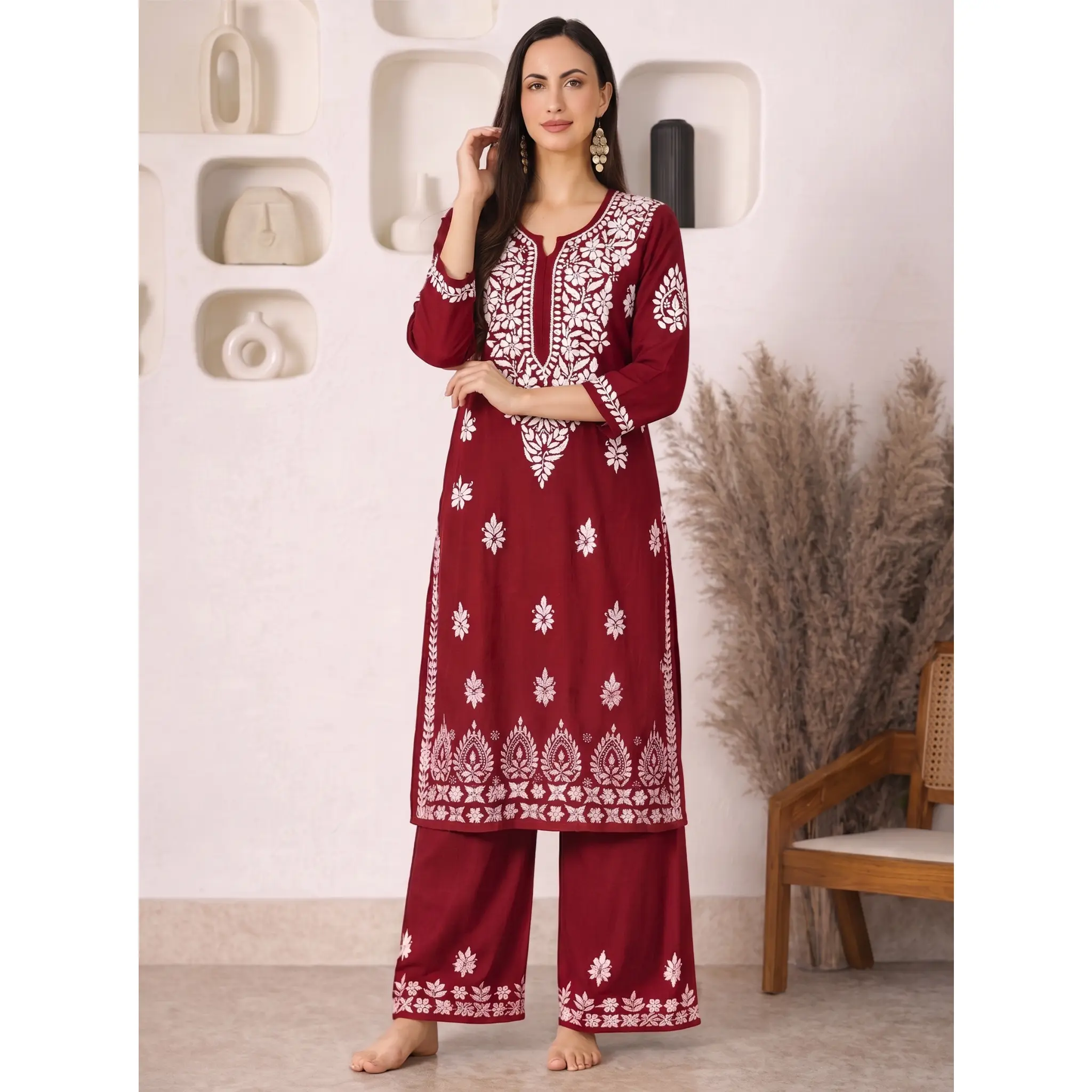 Saisha Modal Maroon Co-ord Set