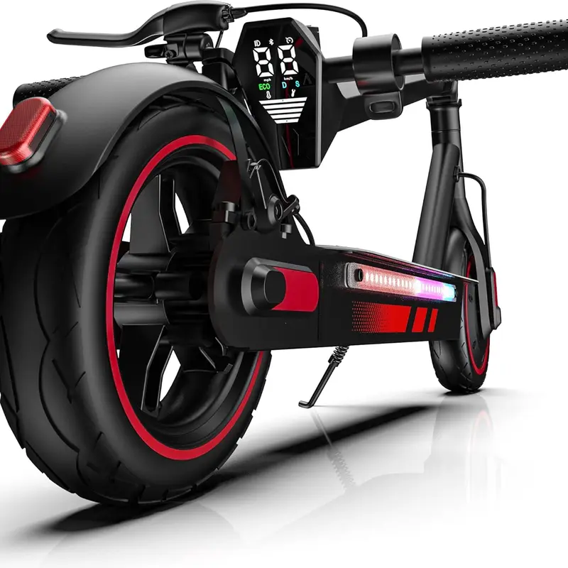 High-Speed Motorized Scooter V10 Pro - 10" Vacuum Big Tire, 500W Motor, 25 mph Top Speed, 36V 15AH Lithium Battery, 28 mi Range, Dual Braking System, LED Lights, App Control, Foldable App Controlled Scooter for Sports & Outdoor Fitness, Motorized Scooters