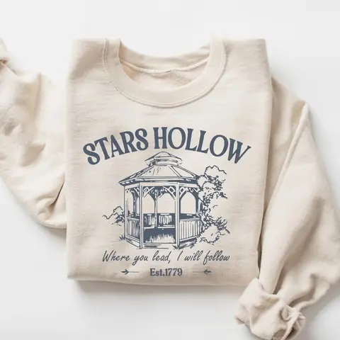 Stars Hollow Sweatshirt, Stars Hollow Where You Lead I Will Follow Shirt, Vintage Style Lukes Diner Sweatshirt
