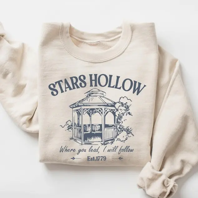 Stars Hollow Sweatshirt, Stars Hollow Where You Lead I Will Follow Shirt, Vintage Style Lukes Diner Sweatshirt
