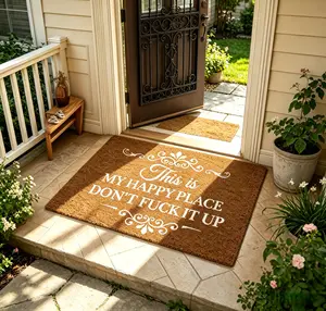 Sassy "Don’t Fuck It Up" Welcome Mat - Funny Home Decor Rug for Room Entrance, Bedroom, Porch, High-Traffic Floor Mat to Spice Up Your Home