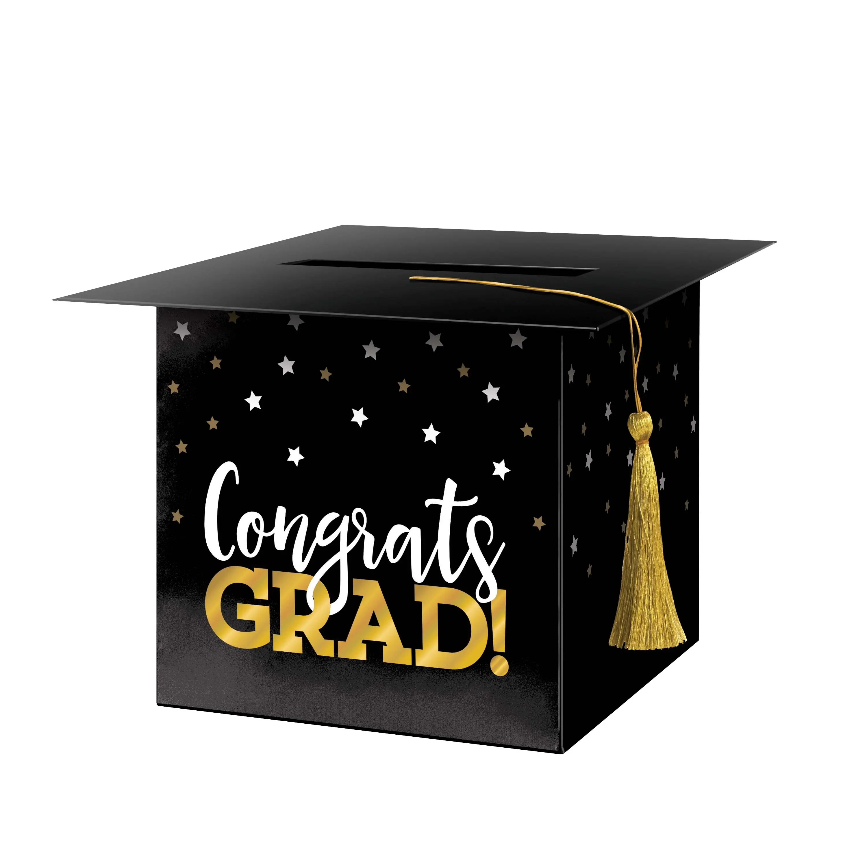 grad cap card box Creative Converting Card Holder Box, One Size, Black