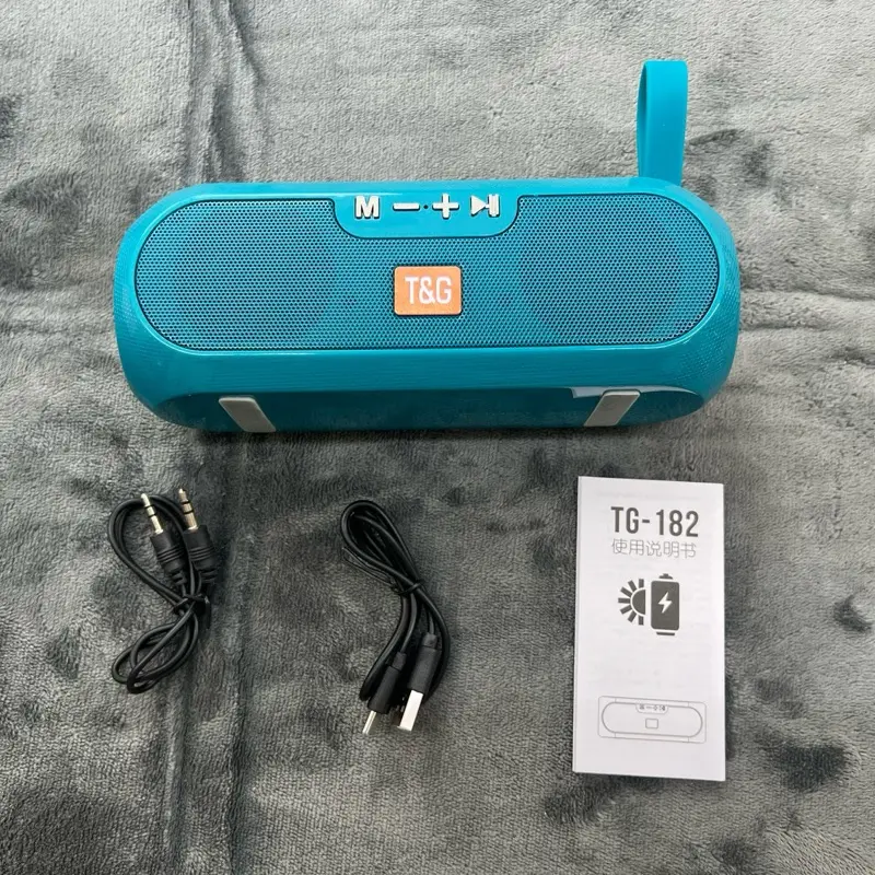 TG182 Solar-Powered Wireless Bluetooth Speaker: Outdoor, Portable, SD Card Slot, TWS Pairing, Export-Grade Bluetooth Mini Speaker 1000mAh-1200mAh