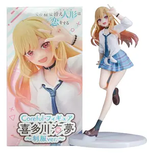 18CM Anime My Dress Up Darling Kitagawa Marin Figure School Uniform Dress Up Standing Model Toy Gift Action Figure For Kids PVC