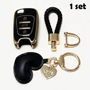 for Kia for Hyundai Car Key Protection Case with Keychain, Soft Tpu Material, 360 Degree Protection, Fits Kia 2009-2013 Soul, 2010-2013 Sportage, 2006-2011 Rondo, 2011-2013 Rio