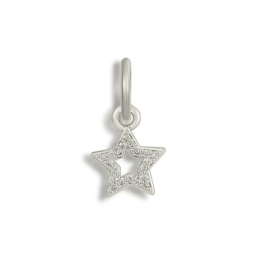 Silver, Star Girl Charm