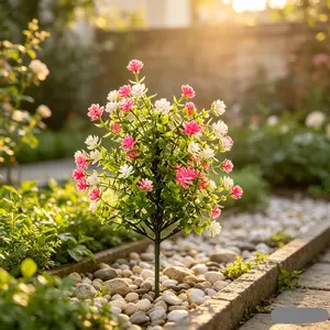 1 Set of 3 Colorful Camellia Ground Stakes, Easy to Insert into Soil, Flower Pots, or Decorative Containers. Ideal for Indoor and Outdoor Potted Plants, Soil Embellishment, and Artificial Plant Arrangements. Perfect for Home, Wedding, and Christmas