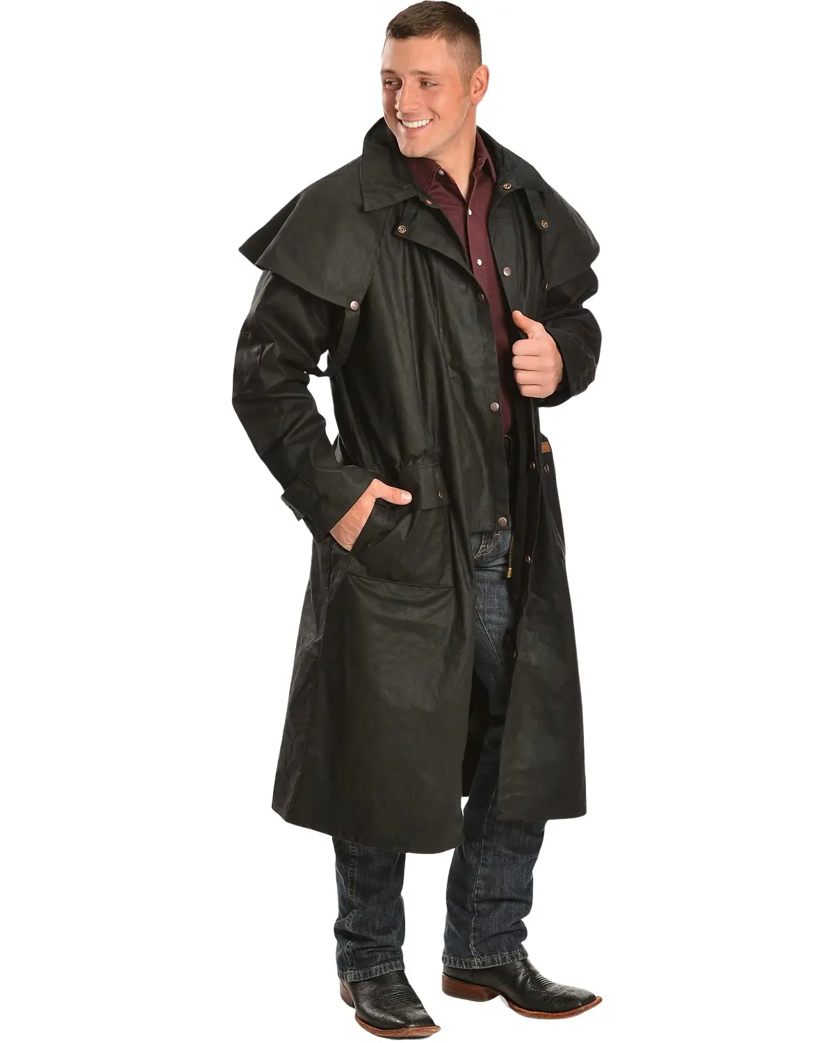 Outback Trading Co Men's Co. Men'S Long Oilskin Duster - 2042 Brown Outback Trading Co Men's Co. Men'S Long Oilskin Duster - 2042 Brown