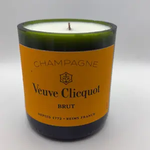 Veuve Clicquot Champagne Brut Scented Candle - Authentic French Aroma - Since 1772 - Reims France - Perfect for Home Fragrance