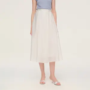 Tencel Blend Adjustable Waist Women A-Line Culottes