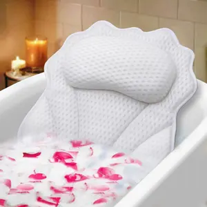 Bath Pillow, Non-slip Bathtub Pillow with Suction Cup, Soft Comfortable Headrest Bathtub Cushion, Bathroom Supplies for Home Use, Bathroom Accessory