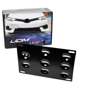 iJDMTOY No Drill Front Bumper Tow Hook License Plate Mounting Bracket Adapter Kit For 2016-2018 Scion iM, Toyota Corolla iM