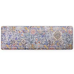 212 MAIN Bartolo Anti-Fatigue Long Mat, 100% PVC, Multi-Color, Boho Vintage Home Decor Rug, Interior Use Yoga & Pilates Leisure Equipment