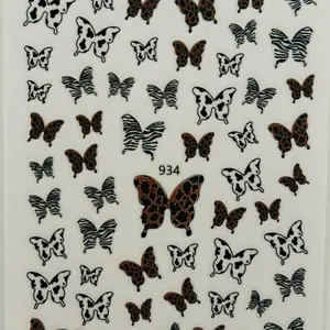 Animal Print Butterflies Nail Art Stickers  Design for Creative Manicures